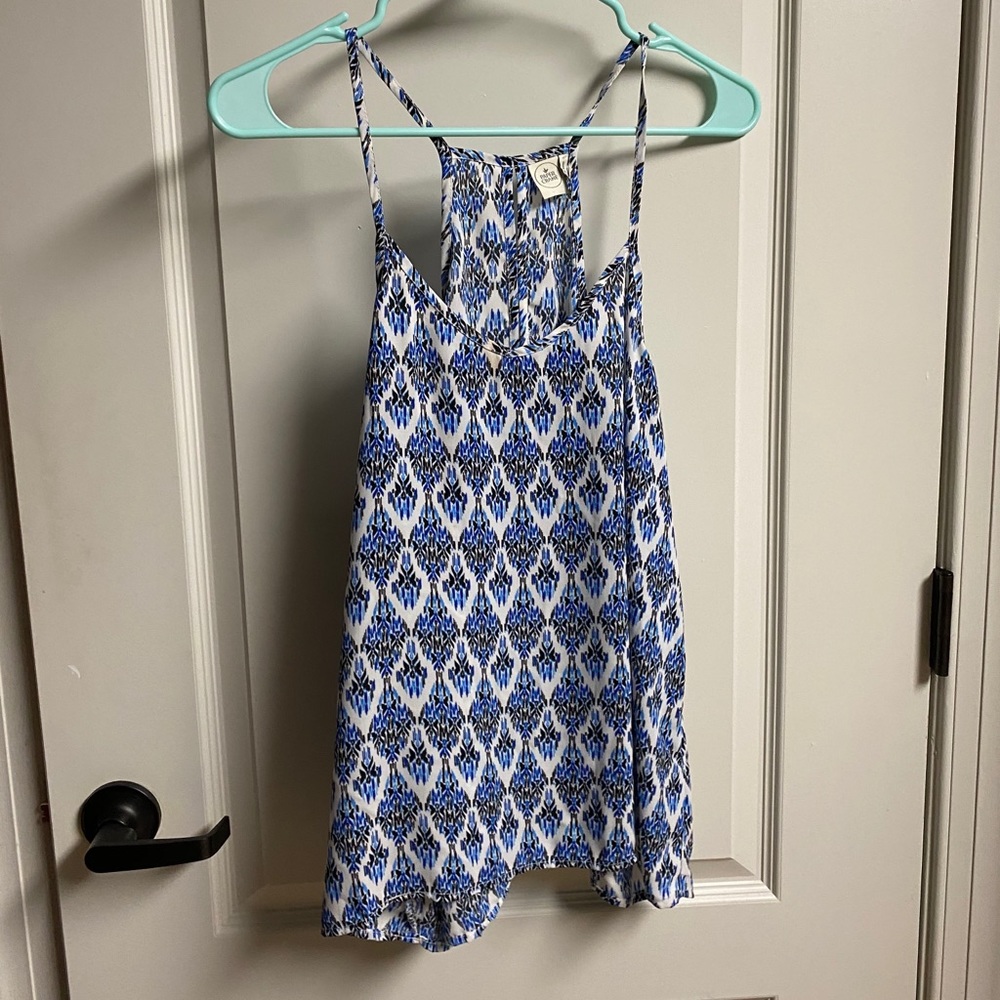 Blue and White Summer Top